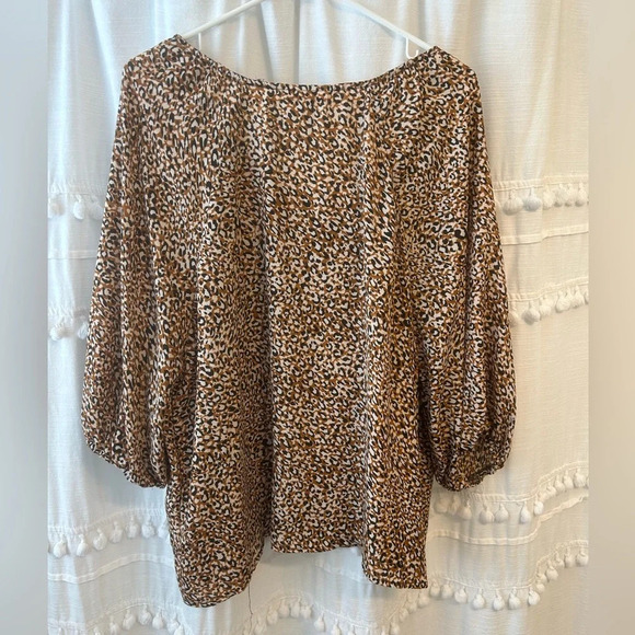Jules and Leopold Leopard print top black and mustard size L - Picture 7 of 7